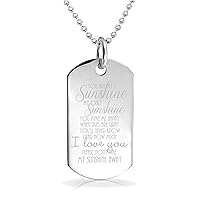 #2 You are My Sunshine My Only Sunshine You Make Me Happy When Skies Are Gray Custom Engraved pendant Keychain Charm Jewelry gift