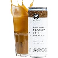 Nitro Brew Iced Coffee Beverages - Two Bears Black Coffee With Oat Milk Drink, Cans Best Served Cold With Ice | Vegan & Dairy Free Coffee Beverage (12-Pack, 7 oz Can)