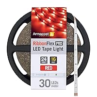 Armacost Lighting RibbonFlex Pro 24V Red LED Strip Light Tape 30 LED/m 16 ft (5m) 633230