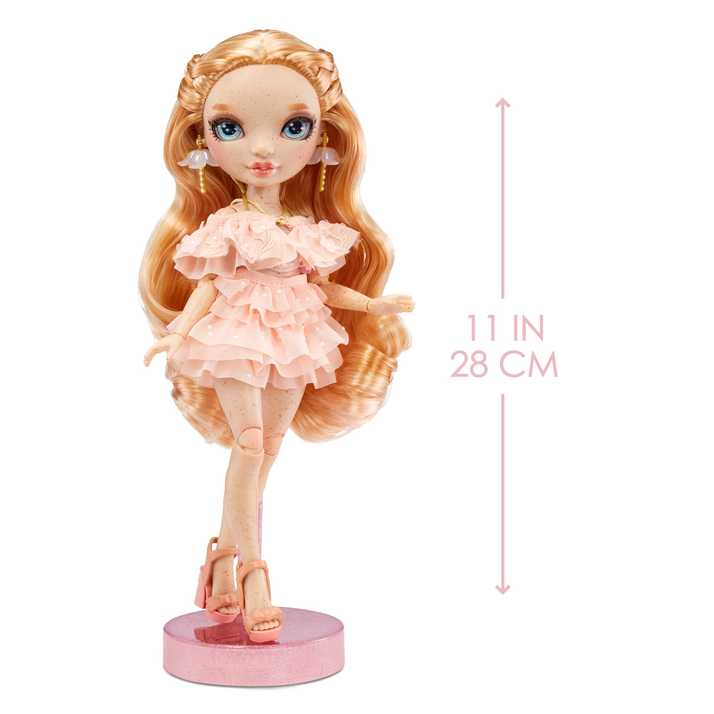 Rainbow High Victoria- Light Pink Fashion Doll and Freckles from Head to Toe. Fashionable Outfit & 10+ Colorful Play Accessories. Great Gift for Kids 4-12 Years Old and Collectors.