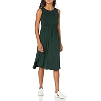 Amazon Essentials Women's Jersey Sleeveless Gathered Midi Dress (Previously Daily Ritual)
