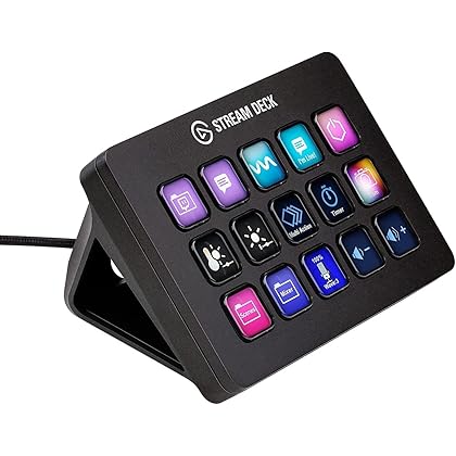 Elgato Stream Deck MK.2 – Studio Controller, 15 macro keys, trigger actions in apps and software like OBS, Twitch, ​YouTube and more, works with Mac and PC