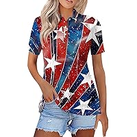 Patriotic T Shirts, Star Stripes American Flag T Shirt 2024 4th of July Patriotic Shirts 3/4 Sleeve Memorial Day Tees