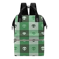 Alien Faces Casual Travel Laptop Backpack Fashion Waterproof Bag Hiking Backpacks Black-Style
