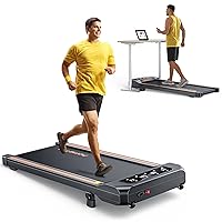 2.5HP Walking Pad with Incline, Compact Treadmill for Home/Office, Portable Under Desk Treadmills 300lbs for Jogging/Running, with LED Display/APP&Remote Control/Handy Lube Hole, Assembly Free