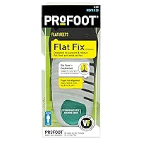 PROFOOT, Flat Fix Orthotic, Men's 8-13, 1 Pair, Orthotic Insoles for Flat Feet and Low Arches, Inserts Help Support Arch and Heel, Lightweight, Absorbs Shock to Help Reduce Foot, Leg, Hip, Back Pain