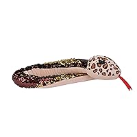 Sequin Snake Plush, Stuffed Animal, Plush Toy, Kids Gifts, 54 Inches, LEOPARD