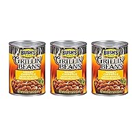 BUSH'S BEST Honey Chipotle Grillin' Beans - Canned Beans, Beans Canned, Source of Plant Based Protein and Fiber, Low Fat, Gluten Free 21.5 OZ (3)