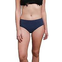 Cottonique Women's Latex-Free Waist Brief made from 100% Organic Cotton (2/pack | Melange Brown)