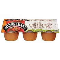Musselman's Honey Cinnamon Apple Sauce Cups (Pack of 3) 6 - 4 oz Cups per Pack (18 cups Total)