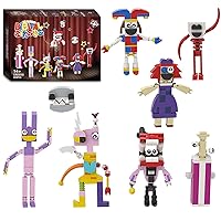 8 Pack Amazing Digital Circus Building Blocks Model Kit,Horror Animated Movie Figures Creative Building Bricks Toy,Gifts for Child Adult(450PCS)