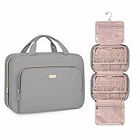 Toiletry Bag with Hanging Hook, Portable Makeup Cosmetic Bags, Space-efficient, Collapsible Moving, making it more suitable for Travel