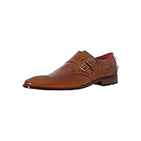 Men's Monk Leather Shoes, Brown