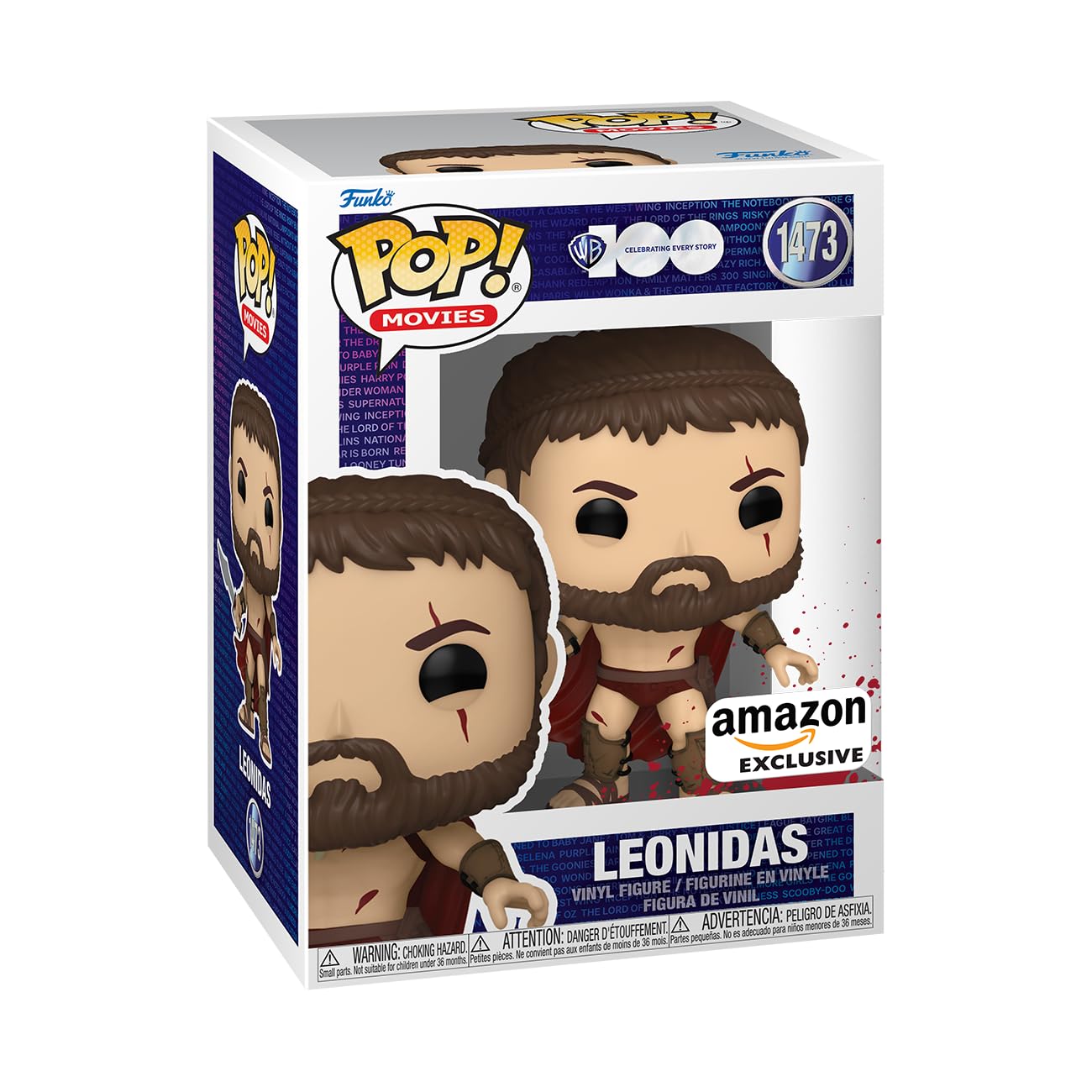 Funko Pop! Movies: WB 100-300, Leonidas (Bloody), Amazon Exclusive