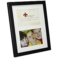 Lawrence Frames Black Wood Double 4 by 6 Matted Picture Frame