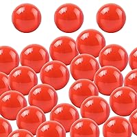 Bingo Balls 50Pcs Hollow PP 1.57in Lottery Balls Smooth Vibrant Raffle Balls Round Lottery Balls for Lottery Ball Machine Party, Red