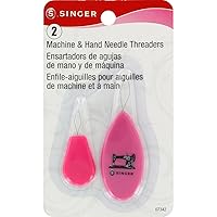 SINGER 07342 Machine and Hand Needle Threader, 2-Count,