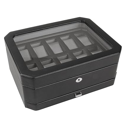 WOLF Windsor Heritage 10 Piece Watch Box with Drawer