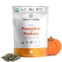 Simple Pumpkin Seed Protein Powder, 20 Grams Organic Plant Based Protein Powder Without Artificial Sweeteners, Non Dairy, Non-GMO, Vegan, Gluten Free, Keto Drink Mix (1 Pound)