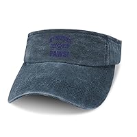 Brothers Has Paws Leaky Top Denim Hat Print Sun Visor Hat Baseball Cap Golf Hat for Adult