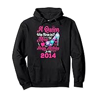 Queen Was Born In May 2014 Girl Women 7 Years Birthday Pullover Hoodie