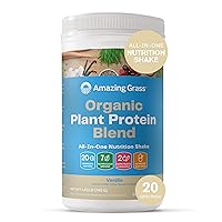 Organic Plant Protein Blend: Vegan Protein Powder, New Protein Superfood Formula, All-In-One Nutrition Shake with Beet Root, Pure Vanilla, 20 Servings