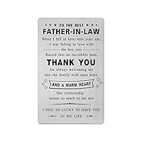 Best Father in Law Gifts Engraved Wallet Card Inserts, Father-In-Law Wedding Thank You Gift from Bride, Fathers Day Christmas Things