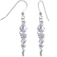 Body Candy Handcrafted 925 Silver Icicle Drop Earrings Created with Crystal