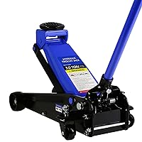 3 Ton Low Profile Floor Jack with Dual Pistons,Professional Trolley Jack Hydraulic Jack,Heavy Duty Steel Racing Quick Jack Car Lift with Dual Piston Quick Lift Pump(3T/6600 LBS)