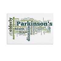 VADDCT What May Your Senior Face in The Third Stage of Parkinsons Disease Health Knowledge Poster Canvas Painting Wall Art Poster for Bedroom Living Room Decor 12x08inch(30x20cm) Unframe-style