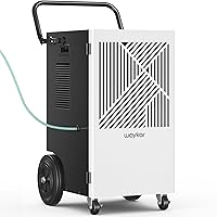 Waykar 155 Pints Commercial Dehumidifier with Pump, Drain Hose and Washable Filter Space up to 8000 Sq. Ft, for Basements, Industrial or Commercial Spaces and Flood Restoration - 5 Years Warranty