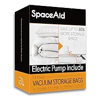 SpaceAid 14 Pack Vacuum Storage Bags with Electric Air Pump, Space Saver Sealer Compression Bags for Comforters, Blankets, Pillows, Bedding, Clothes (4 Jumbo/4 Large/3 Medium/3 Small)