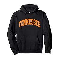 Tennessee TN Throwback Design - Classic Style Orange Text Pullover Hoodie