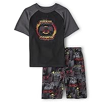 The Children's Place Boys' Short Sleeve 2 Piece Pajama Set