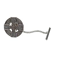 Round Celtic Cross Design Tie Tack