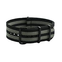 HNS Watch Bands - Choice of Color & Width (18mm,20mm, 22mm,24mm) - Ballistic Nylon Premium Watch Straps