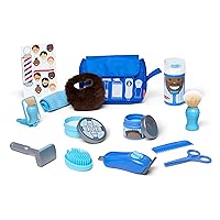 Melissa & Doug Barber Shop Pretend Play Set Shaving Toy for Boys and Girls Ages 3+ Wearable Beard and Shave Accessories for Role Play