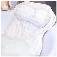 Luxury Bath Pillow - Relieve Stress and Rejuvenate - With Neck and Head Rest Support - Ergonomic Shape and Extra Soft Mesh - Bathtub Pillow, Bath Pillows for Tub, Bath Accessories, Bathtub Accessories