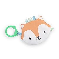 ity by Ingenuity Crinklet, Fox Crinkle Toy for Newborn and Up, Satin Ribbon Tags, C-Link Attachment, Unisex - Kitt