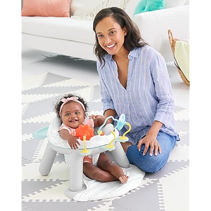 Skip Hop 2-in-1 Sit-up Activity Baby Chair, Silver Lining Cloud