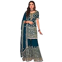 Ethnic Party Wear Indian Pakistani Stylish Salwar Kameez Sharara Palazzo Dupatta Dress