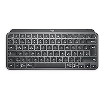 Logitech MX Keys Mini Wireless Keyboard Compact Bluetooth Backlit USB-C Compatible with Apple macOS, iOS, Windows, Linux, Android, Metal Case - Dark Grey