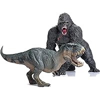 Gemini & Genius King Kong Toys Vastatosaurus Rex Dinosaur World Toys Stand Up with Movable Jaw Gorilla Action Figurine Gift for Kids