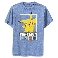 Pokemon Squares Team Boys Short Sleeve Tee Shirt