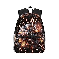 Explosion Firework 3d Print Backpacks Casual,Pacious Compartments,Work,Travel,Outdoor Activities Unisex Daypacks