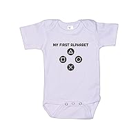 Video Game Baby Onesie/My First Alphabet/Nerd Bodysuit/Super Soft Romper/Newborn Gamer Outfit