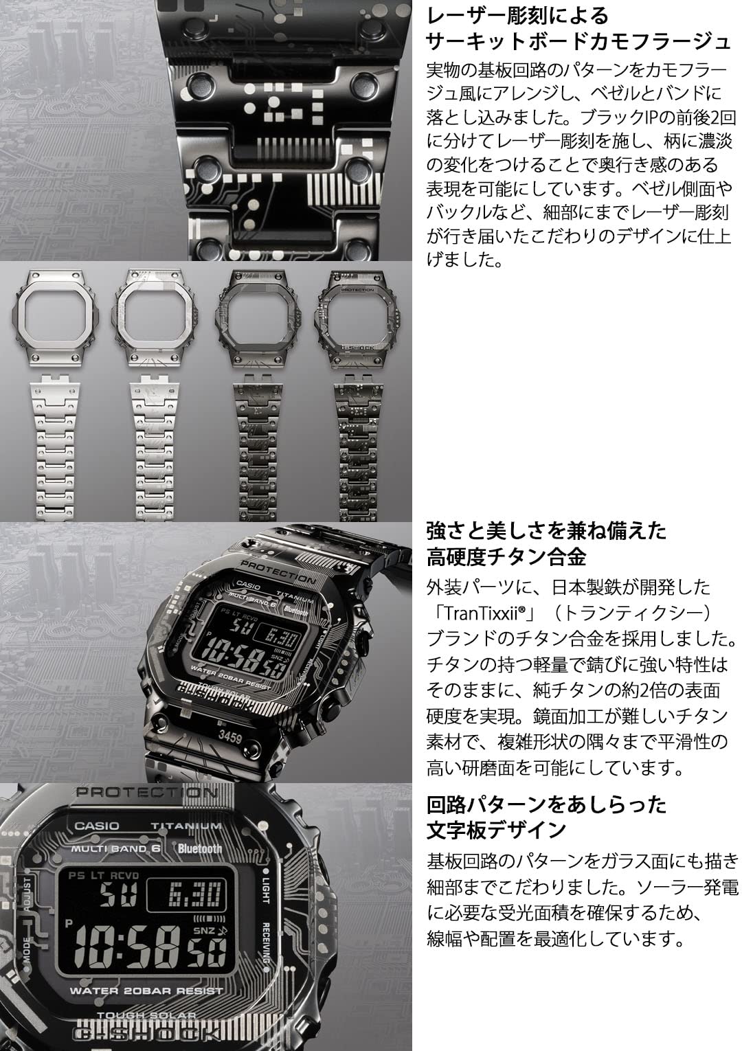 Casio GMW-B5000TCC-1JR [G-Shock GMW-B5000 Series Special Model] Watch Japan Import Jan 2023 Model black/white
