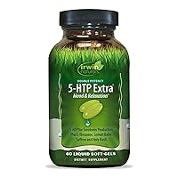 Irwin Naturals Double Potency 5-HTP Extra - 60 Liquid Soft-Gels - For Relaxation & Serotonin Production - 30 Servings