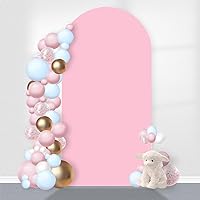 Arch Backdrop Cover, 6FT Wedding Arch Cover Spandex Fitted Arch Covers Stretchy Cardboard Chiara Wall Backdrop Stand Fabric - Pink Arch Backdrop Panels for Birthday Party Baby Shower Banquet Decor
