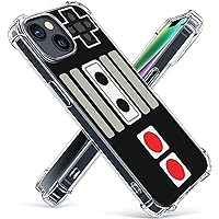 Game Case for iPhone 14, Hard PC+TPU Bumper Clear Protective Case Compatible with iPhone 14 6.1in 2022/13 6.1in 2021 - Retro Game
